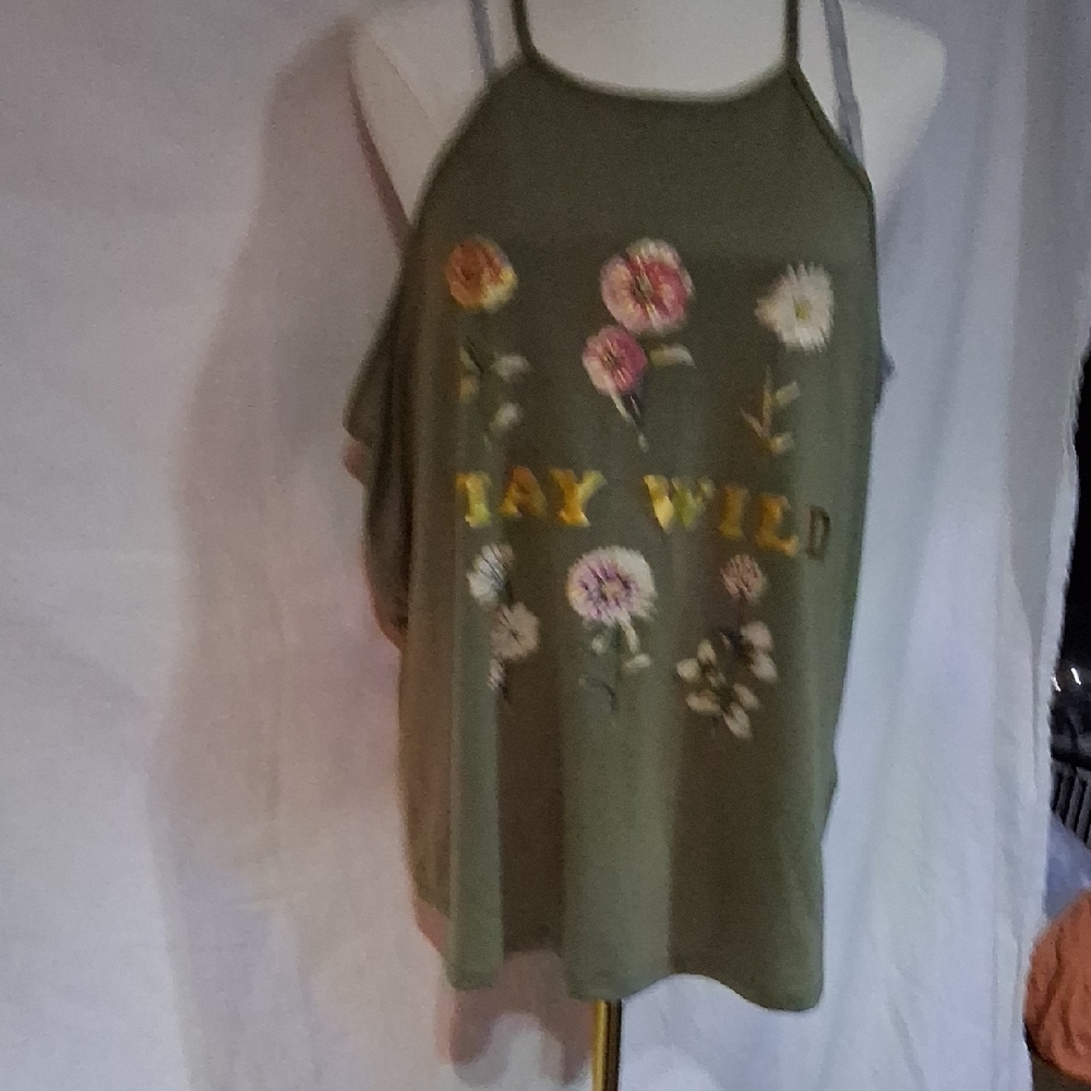 Olive Green Tank Top XXL